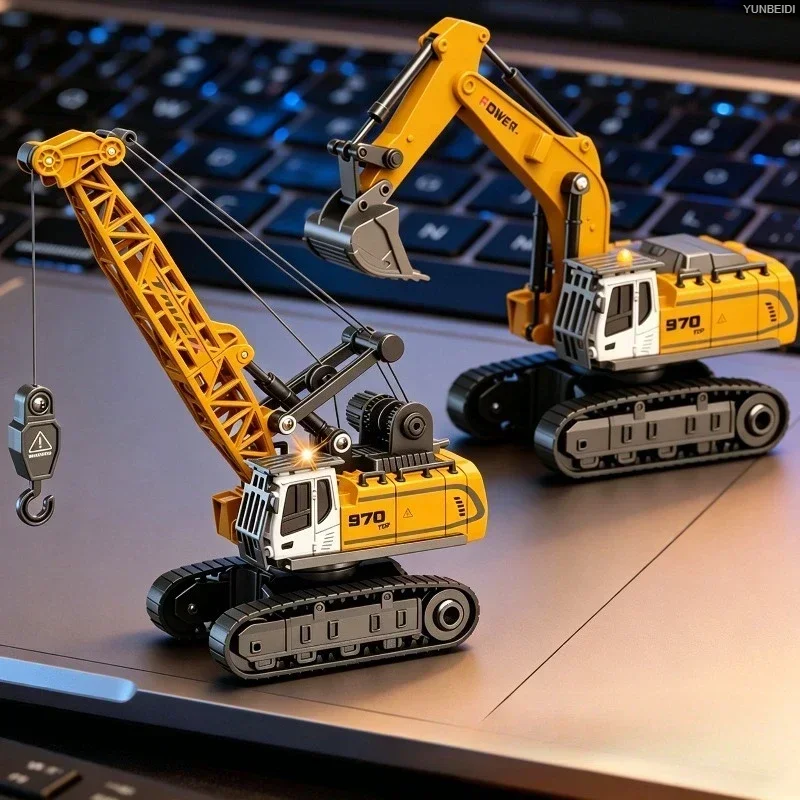 Rc Excavator Hobby - 1:64 RC Mini Alloy Car Forklift