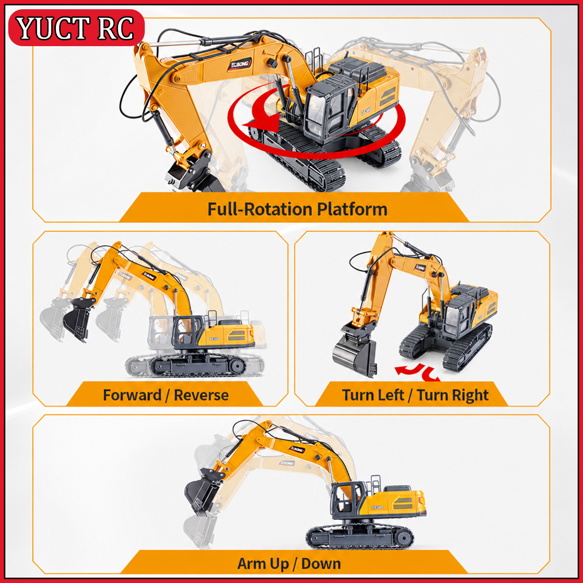 HUINA  XCMG XE260 1/18 RC Exca - Rc Excavator Hobby ulasan dan harga