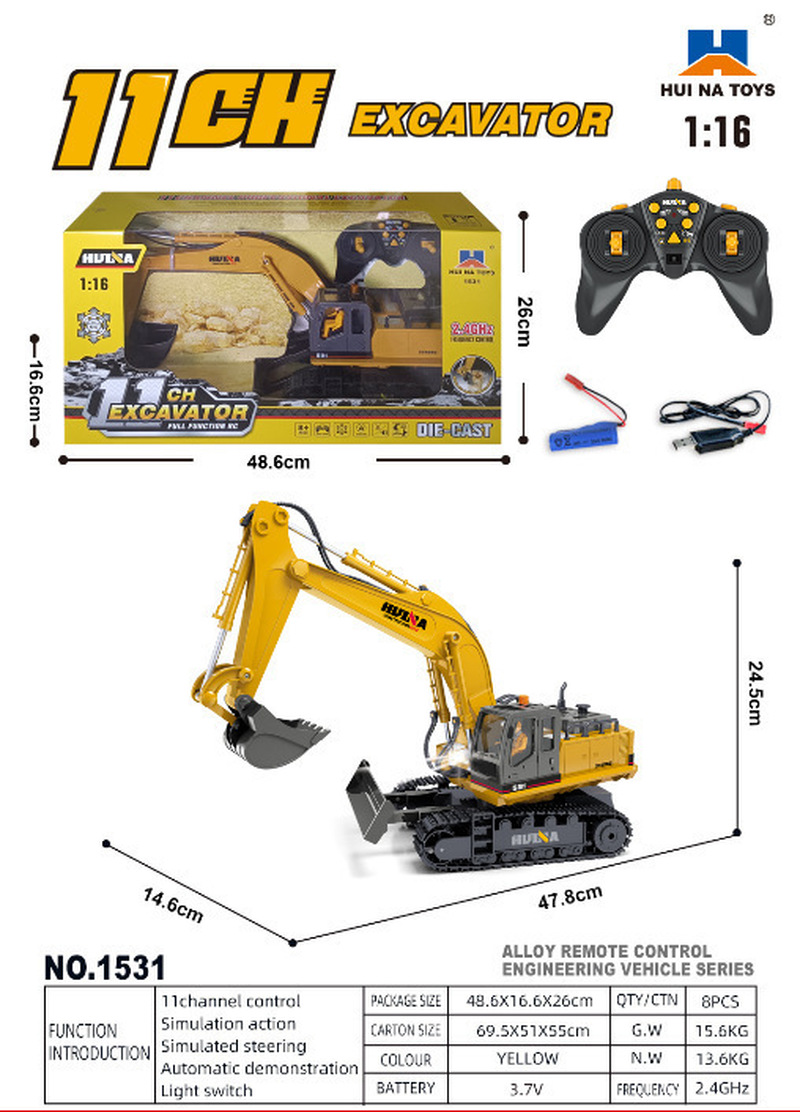 Huina Remote Control Excavator - Rc Excavator Hobby ulasan dan harga