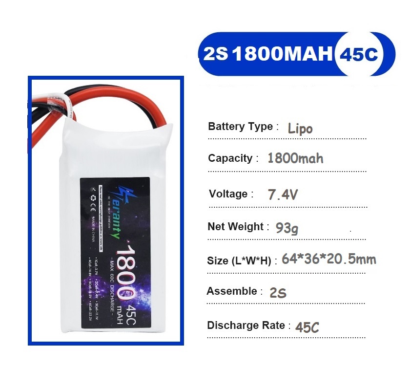 2PCS 7.4V Lipo 2S Battery 1500 - Rc Hobby Racing ulasan dan harga