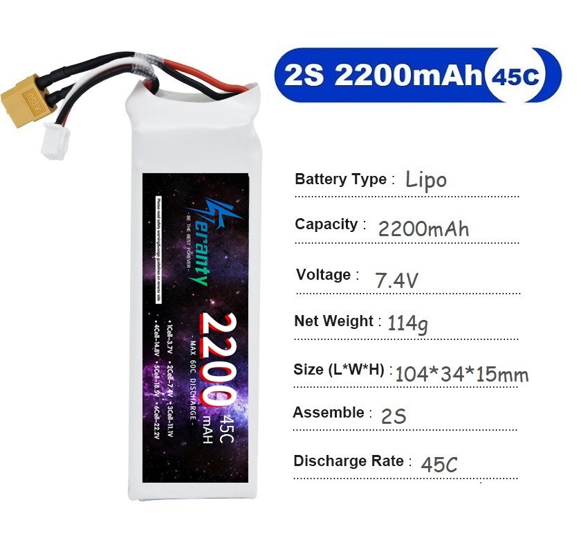 2PCS 7.4V Lipo 2S Battery 1500 - Rc Hobby Racing ulasan dan harga